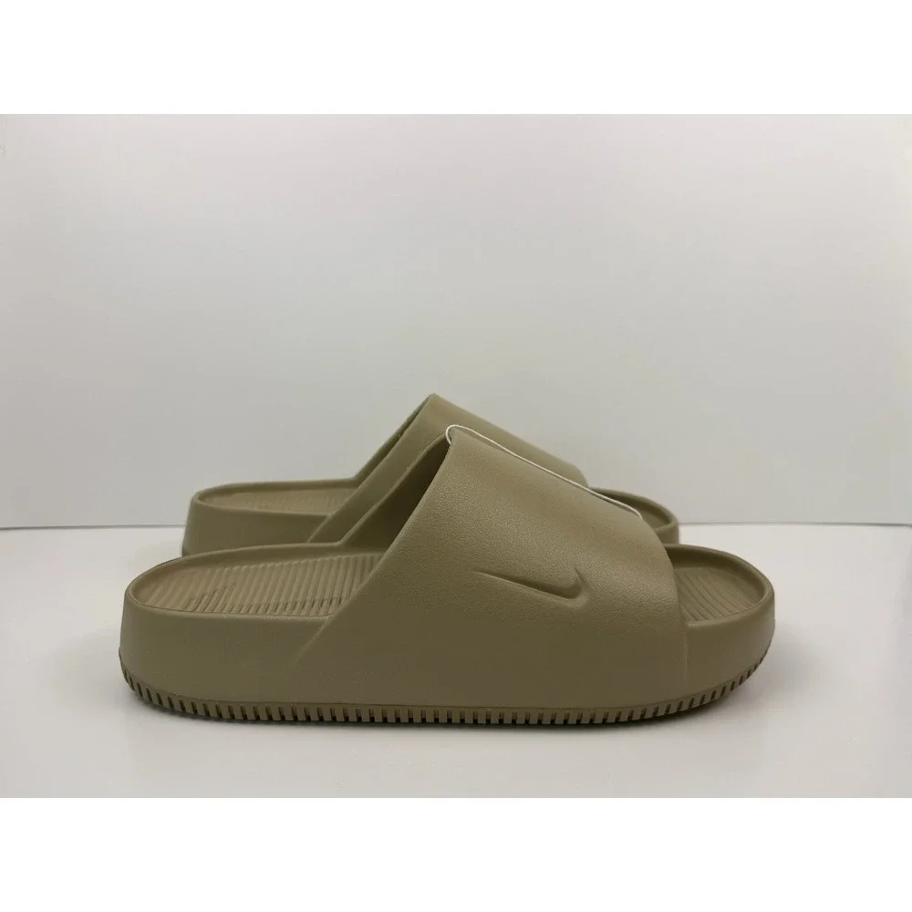 Nike Calm Slide Mens 13‎ Khaki Tan Slip On Sandals FD4116-201